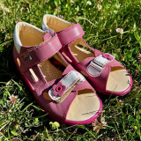 KTR sandálky 119/2 sv.bordo+bílá vel.30