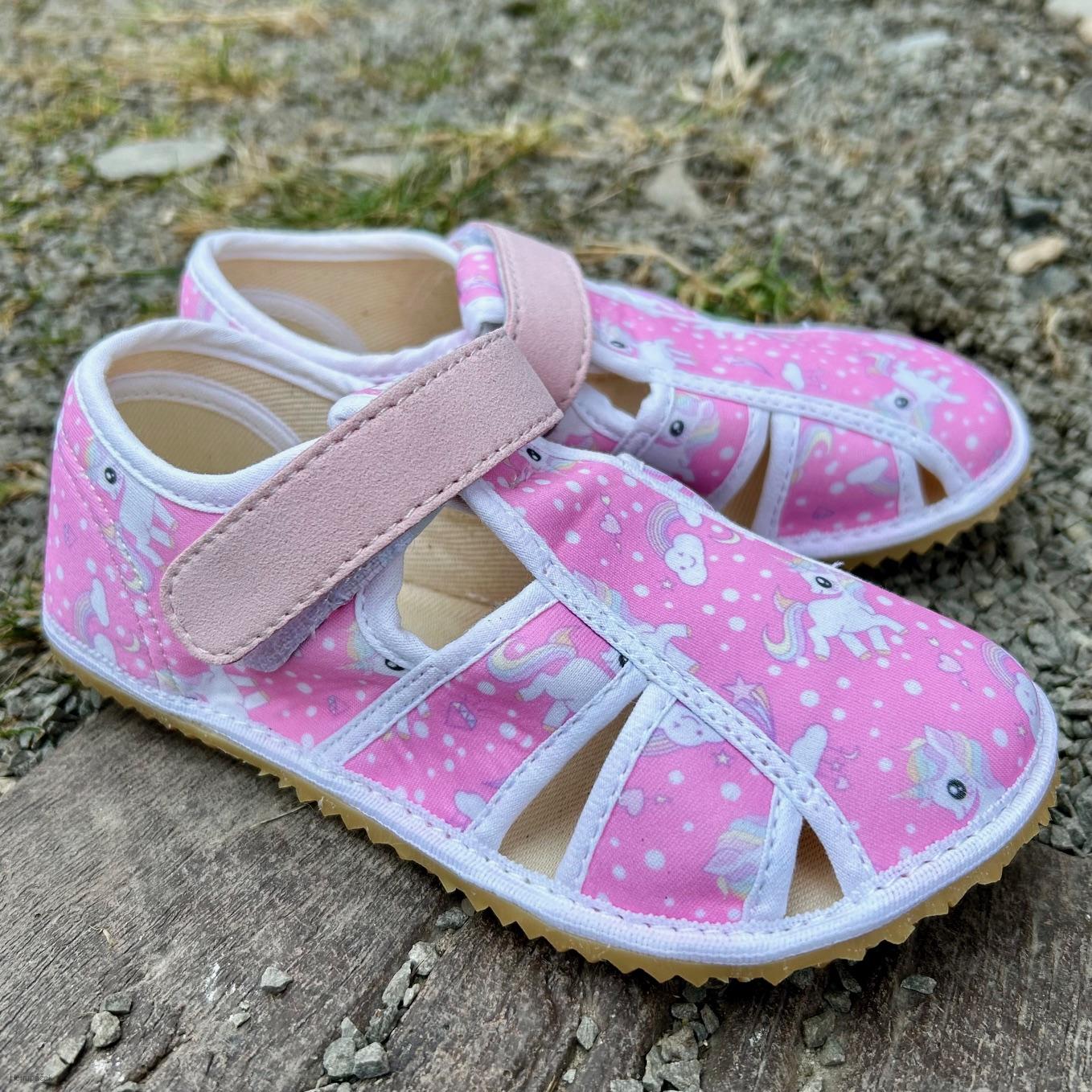 JONAP barefoot HOME růžový jednorožec vel.29
