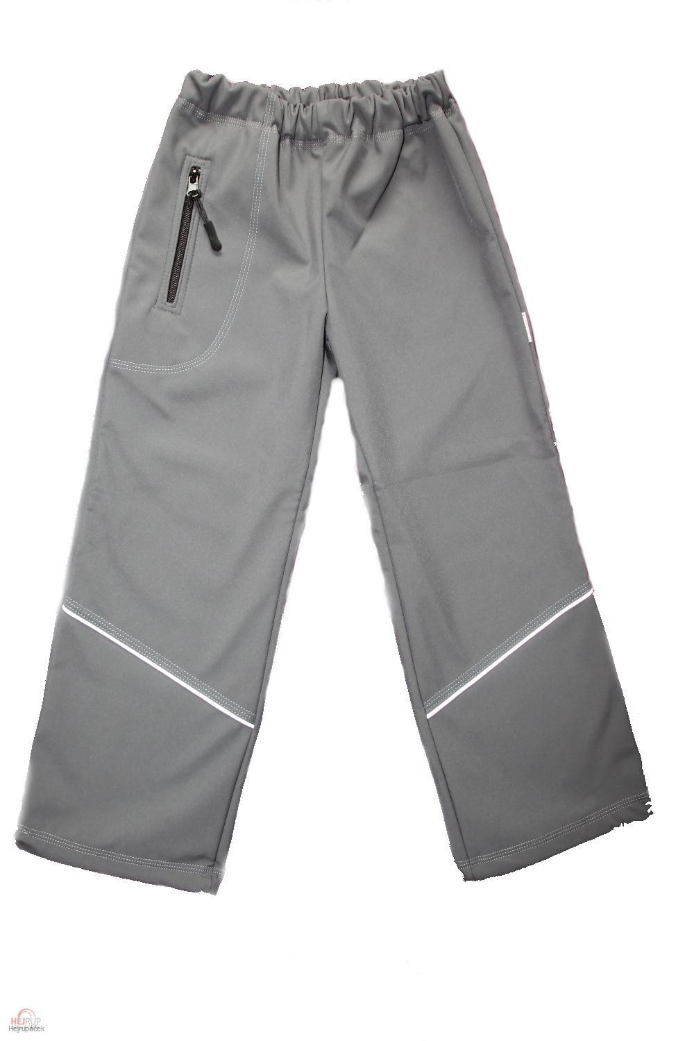Dětské softshellové kalhoty FLEECE šedé vel.80