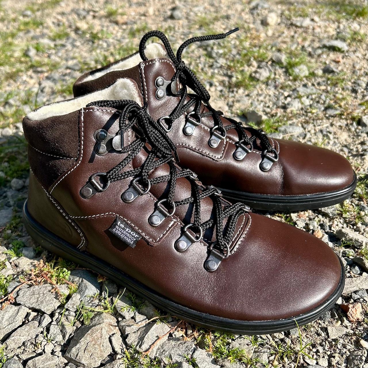Jonap barefoot LEILA vlna hnědá vel.38