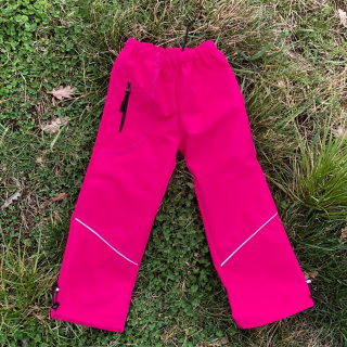 Softshellové kalhoty LETNÍ růžové vel.104