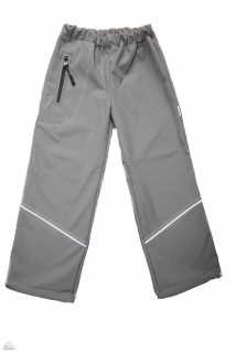 Dětské softshellové kalhoty FLEECE šedé vel.110