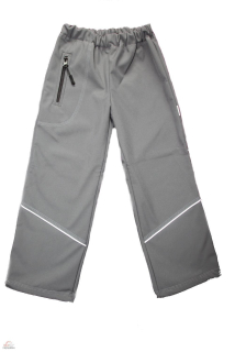 Dětské softshellové kalhoty FLEECE šedé vel.134